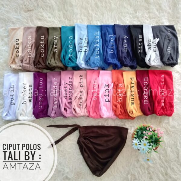 CIPUT KAOS POLOS TALI INNER HIJAB DALEMAN KERUDUNG KAOS AMTAZA - GROSIR
