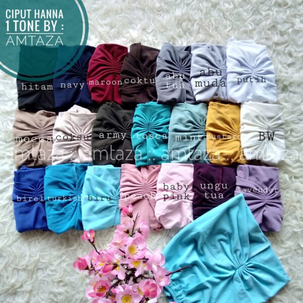 CIPUT HANNA 1 TONE INNER HIJAB DALEMAN KERUDUNG JERSEY AMTAZA - GROSIR
