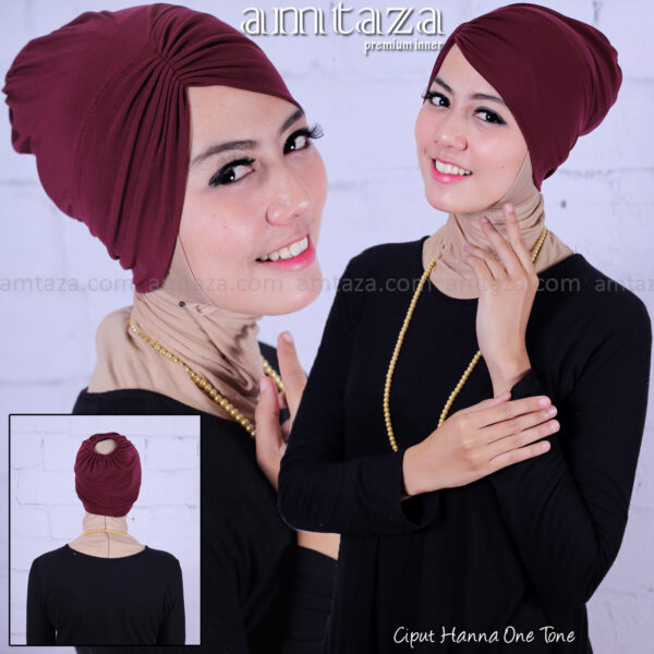 CIPUT HANNA 1 TONE INNER HIJAB DALEMAN KERUDUNG JERSEY AMTAZA - GROSIR