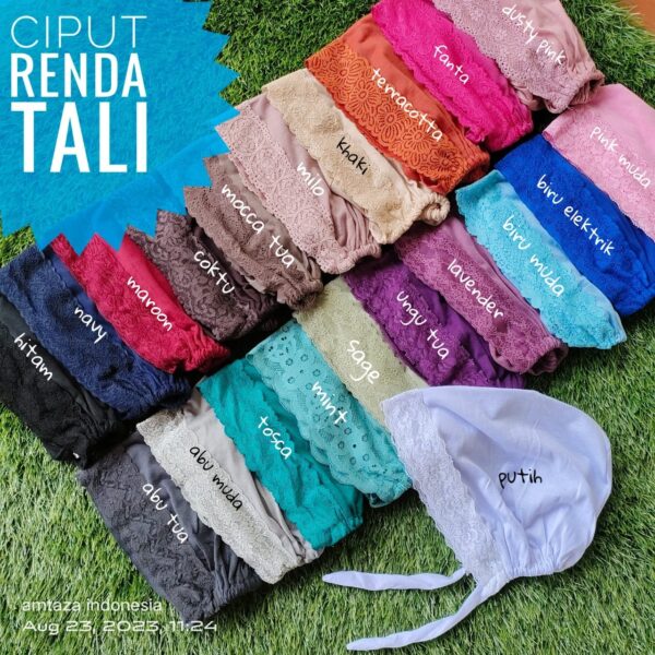 CIPUT KAOS RENDA TALI INNER HIJAB DALEMAN KERUDUNG KAOS AMTAZA - GROSIR