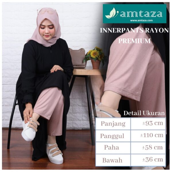Amtaza Celamis Celana Daleman Gamis Bahan Kaos Rayon Premium Tanpa Karet Bawah All Size
