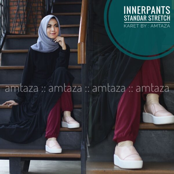 Amtaza Celamis Dewasa Celana Daleman Gamis Bahan Kaos Rayon PE Standar Stretch Karet Bawah All Size