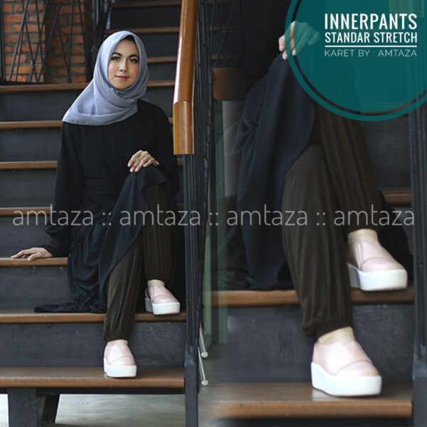 Amtaza Celamis Dewasa Celana Daleman Gamis Bahan Kaos Rayon PE Standar Stretch Karet Bawah All Size