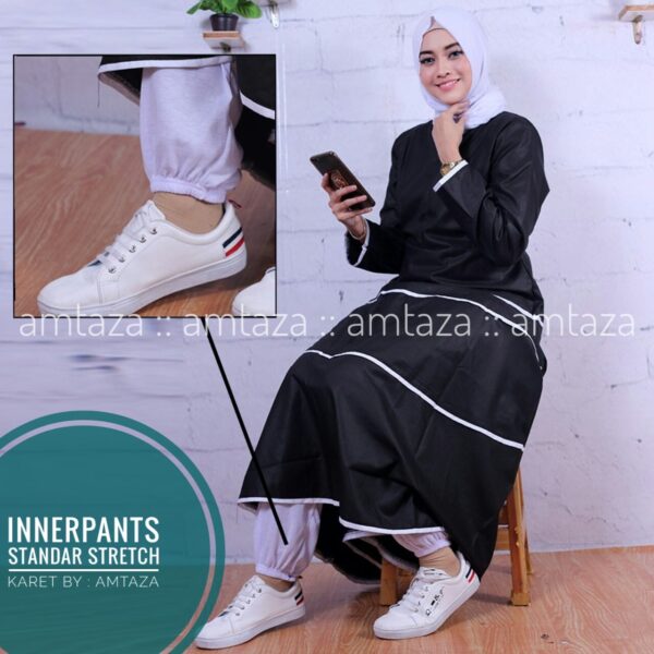 Amtaza Celamis Dewasa Celana Daleman Gamis Bahan Kaos Rayon PE Standar Stretch Karet Bawah All Size