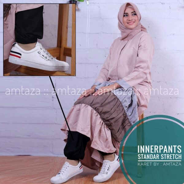 Amtaza Celamis Dewasa Celana Daleman Gamis Bahan Kaos Rayon PE Standar Stretch Karet Bawah All Size