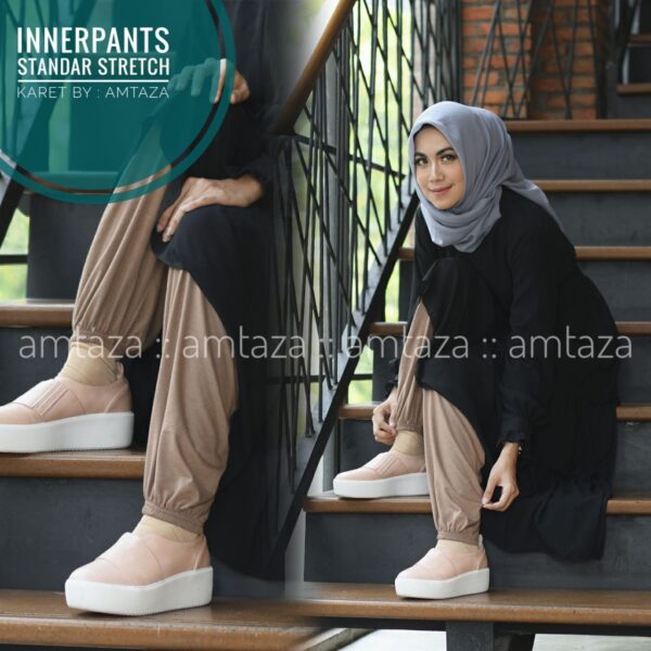Amtaza Celamis Dewasa Celana Daleman Gamis Bahan Kaos Rayon PE Standar Stretch Karet Bawah All Size