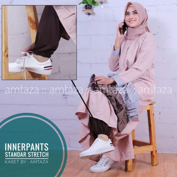 Amtaza Celamis Dewasa Celana Daleman Gamis Bahan Kaos Rayon PE Standar Stretch Karet Bawah All Size