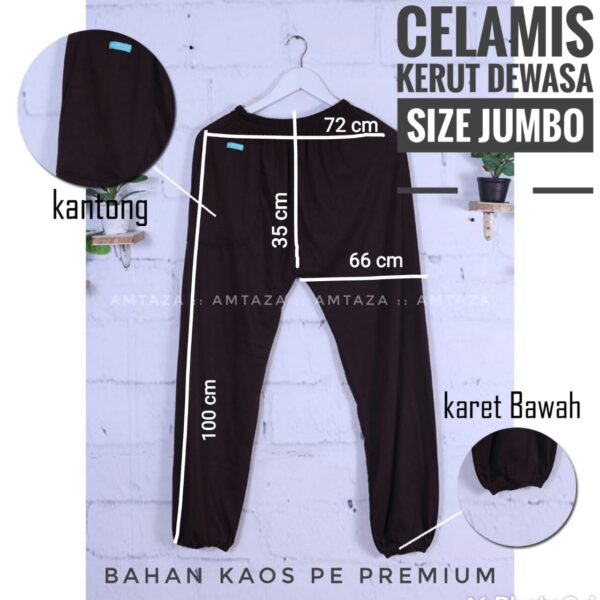 Amtaza Celamis Dewasa Celana Daleman Gamis Bahan Kaos Rayon PE Standar Stretch Karet Bawah Ukuran Jumbo Amtaza Celamis Dewasa Celana Daleman Gamis Bahan Kaos Rayon PE Standar Stretch Karet Bawah Ukuran Jumbo