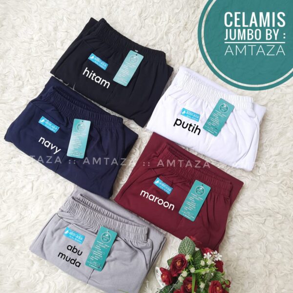 Amtaza Celamis Dewasa Celana Daleman Gamis Bahan Kaos Rayon PE Standar Stretch Karet Bawah Ukuran Jumbo Amtaza Celamis Dewasa Celana Daleman Gamis Bahan Kaos Rayon PE Standar Stretch Karet Bawah Ukuran Jumbo