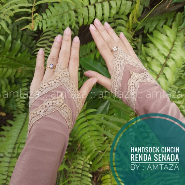 Amtaza Grosir Handsock Cincin Renda Senada Handsock Cantik