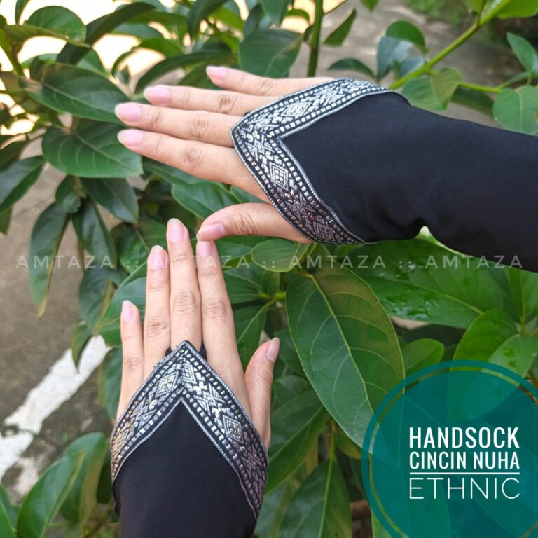 Gambar Manset Tangan Bordir Amtaza Grosir Handsock-Manset Cincin Nuha Ethnic Handsock Bordir Handsock Walimah Mewah Pesta Handsock Cantik
