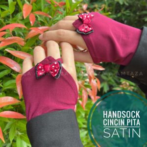 Gambar Manset Tangan Amtaza Grosir Handsock-Manset Cincin Pita Satin Handsock Cantik