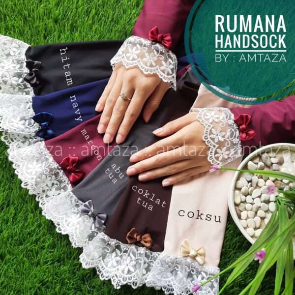 Amtaza Grosir Handsock-Manset Cincin Renda Syanum Handsock Brukat Bordir Handsock Walimah Mewah Pesta Handsock Cantik