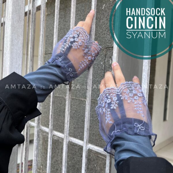 Amtaza Grosir Handsock-Manset Cincin Renda Syanum Handsock Brukat Bordir Handsock Walimah Mewah Pesta Handsock Cantik