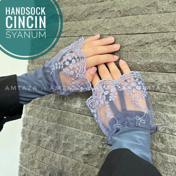 Amtaza Grosir Handsock-Manset Cincin Renda Syanum Handsock Brukat Bordir Handsock Walimah Mewah Pesta Handsock Cantik