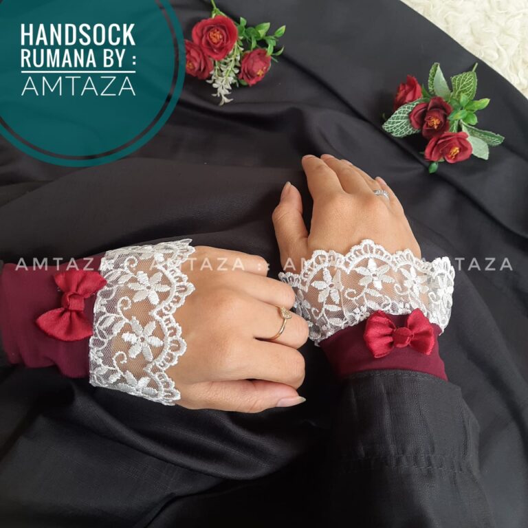 Gambar Manset Tangan Amtaza Grosir Handsock-Manset Cincin Renda Syanum Handsock Brukat Bordir Handsock Walimah Mewah Pesta Handsock Cantik