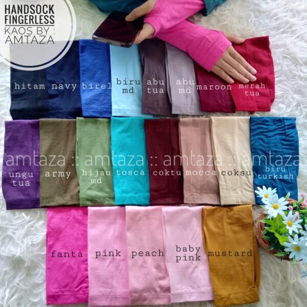 Grosir Handsock Jempol Kaos Rayon Polos Amtaza