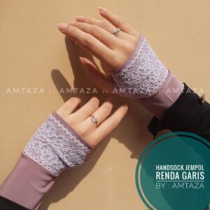 Gambar Manset Tangan Amtaza Handsock Jempol Renda Garis Handsock Cantik