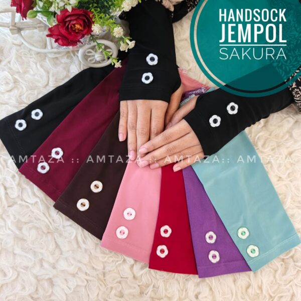 Handsock Jempol Kancing Sakura Amtaza
