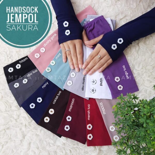 Handsock Jempol Kancing Sakura Amtaza